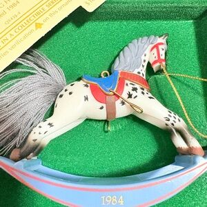 Hallmark Blue and‎ White Rocking Horse Toy